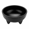 GET MOJ-802-BK Molcajete Salsa Dish, 10 oz., Black, w/4 Feet