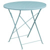 Flash Furniture CO-4-SKY-GG Folding Patio Table, 30" dia. x 28"H, Sky Blue