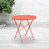 Flash Furniture CO-4-RED-GG Folding Patio Table, 30" dia. x 28"H, Coral