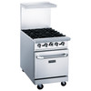 Dukers DCR24-4B 24" Gas Range with 4 Burners, Stainless Steel Exterior