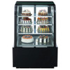 Dukers DDM36R-CB 36" Refrigerated Cake Display Case, Three-Section, Curved Glass