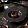 Yanco NA-711BK Nature Art Dessert Plate, 11-1/2", Black, (12/Case)