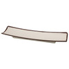 Yanco NA-414 Nature Art Sushi/Display Plate, 12-7/8", White with Brown Accent