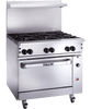 Vulcan 36C-6BP Endurance Series Propane Gas Restaurant Range, 6 Burner, Convection Oven - 215,000 BTU