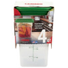 CAMBRO 4SFSPPRP3190 Multi-Pack Translucent Container/Lid, 4 QT. Square (3/Pack)