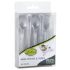 KING ZAK 37268 Disposable Mini Spoon/Fork, Glitter Silver, (48pcs/Pack)