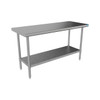 BK VTT-6024 Work Table, 60"W x 24"D, Galvanized Undershelf
