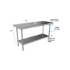 BK VTT-6024 Work Table, 60"W x 24"D, Galvanized Undershelf