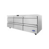 Atosa AUR72D6 72"W Undercounter Refrigerator with 6 Drawers