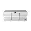 Atosa AUR72D6 72"W Undercounter Refrigerator with 6 Drawers