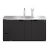 Hoshizaki HDD-3-69 Refrigerator, Two Section, Black Vinyl Back Bar Direct Draw, Solid Doors Hoshizaki HDD-3-69 Refrigerator, Two Section, Black Vinyl Back Bar Direct Draw, Solid Doors