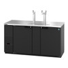 Hoshizaki HDD-3-69 Refrigerator, Two Section, Black Vinyl Back Bar Direct Draw, Solid Doors Hoshizaki HDD-3-69 Refrigerator, Two Section, Black Vinyl Back Bar Direct Draw, Solid Doors