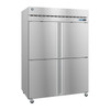 Hoshizaki F2A-HS Freezer, Two Section Upright, Half Stainless Doors with Lock