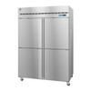 Hoshizaki F2A-HS Freezer, Two Section Upright, Half Stainless Doors with Lock