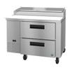 Hoshizaki PR46A-D2 Refrigerator, Single Section Pizza Prep Table, Stainless Drawers