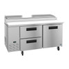 Hoshizaki PR67A-D2 Refrigerator, Two Section Pizza Prep Table, Drawer/Door Combo