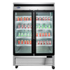 Atosa MCF8707GR 54" Bottom Mount Refrigerator, (2) Two Glass Door, 44.8 Cu/Ft