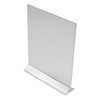 Winco ATCH-811 Double-Sided Clear Acrylic Menu Stand - 8" x 11"