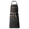 Winco BADN-3430 Denim Bib Apron, 34-1/2"x30-1/4" - Gray Straps Winco BADN-3430 Denim Bib Apron, 34-1/2"x30-1/4" - Gray Straps