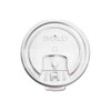 White 8 oz. Plastic Tear Back Flat Lid - 1000/Case White 8 oz. Plastic Tear Back Flat Lid - 1000/Case