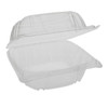Pactiv YCI821600000 6" Clear Plastic Hinged Container - 500/Case