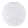 Clear 4 oz. No Slot Plastic Souffle Lid - 2500/Case