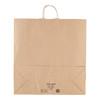 Kraft 18" x 7" x 18.75" Paper Cargo Shopping Bag - 200/Case