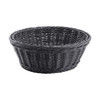 Tablecraft M2475 Black Round Serving Basket, 8-1/4" x 3-1/4"