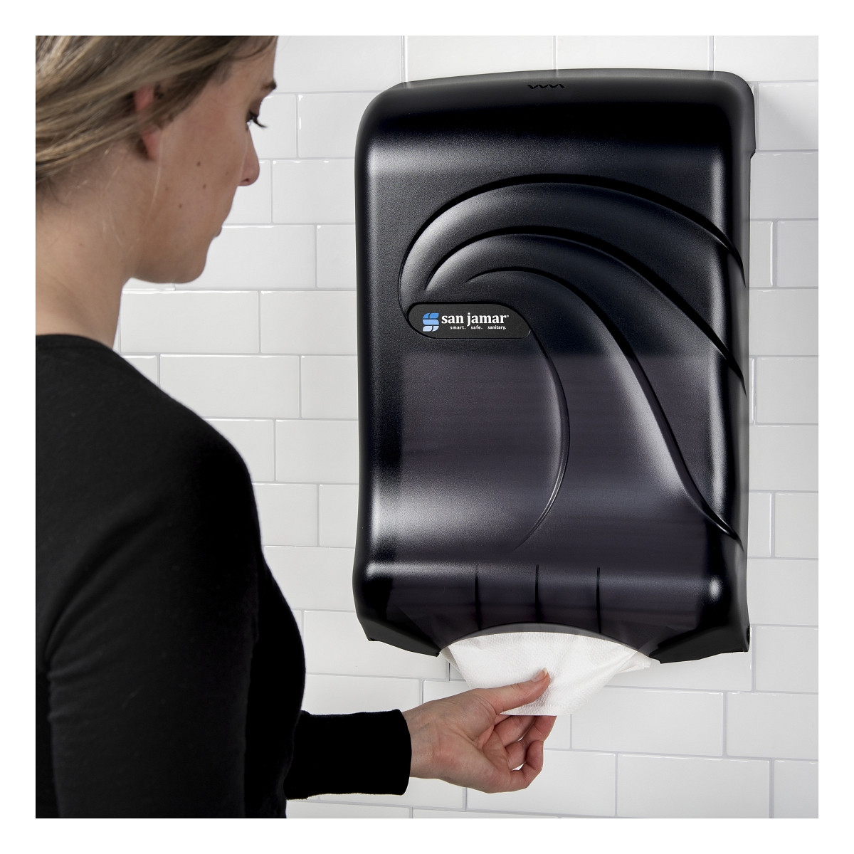 San Jamar T1790TBK Paper Towel Dispenser, C-Fold/Multifold - Win Depot