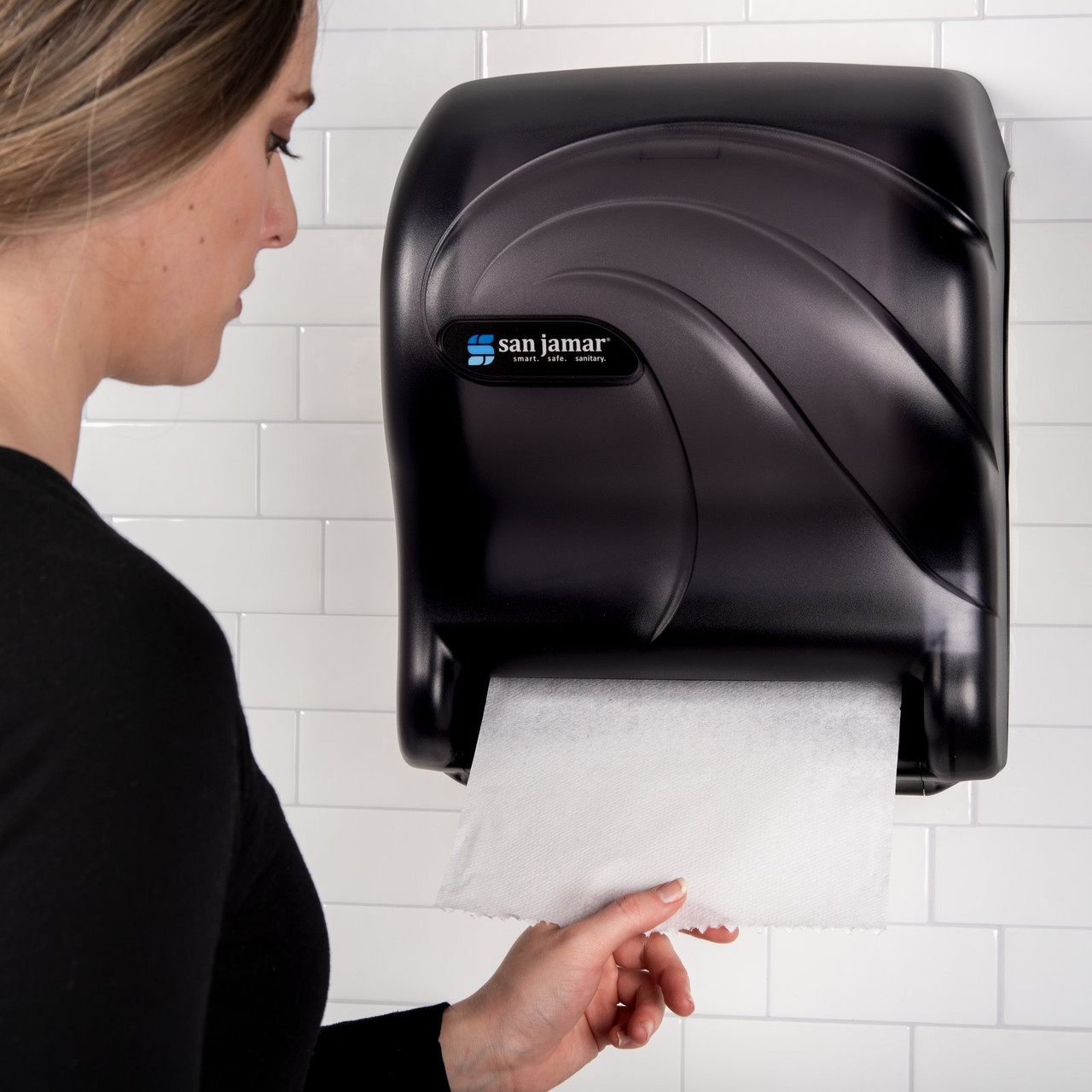 San Jamar T8090TBK Tear-N-Dry Essence Towel Dispenser, Automatic
