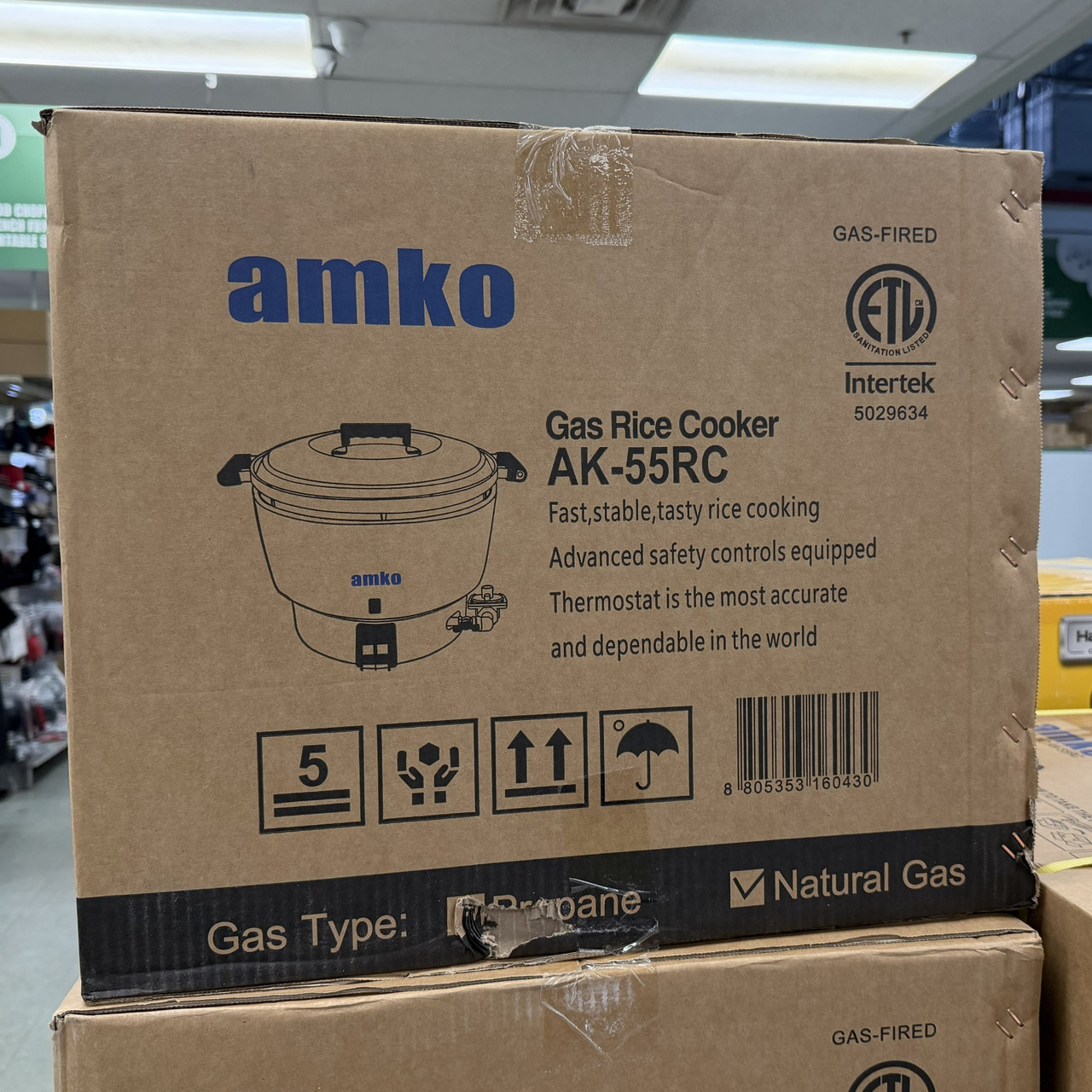 AMKO AK-55RC-NG Natural Gas Rice Cooker, 55 Cups - Win Depot