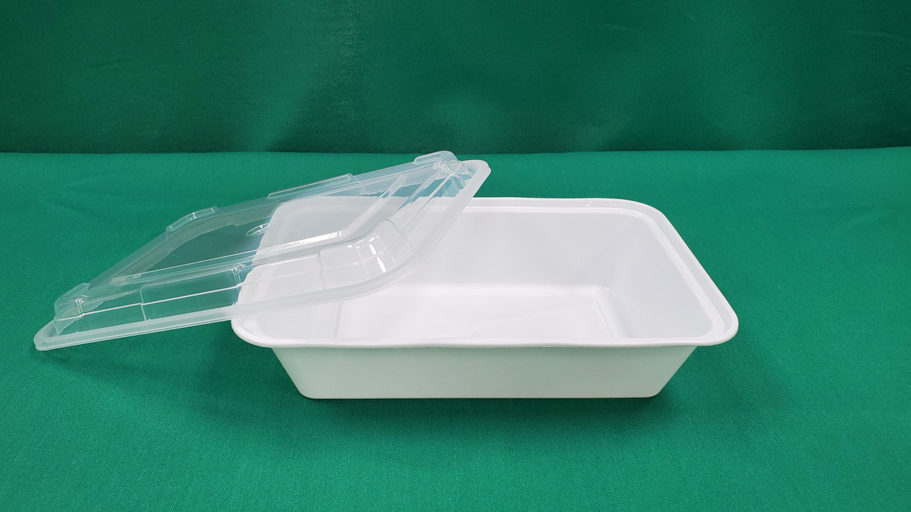 PLASTIK SR-888W Plastic Container & Lid, 38oz, 8