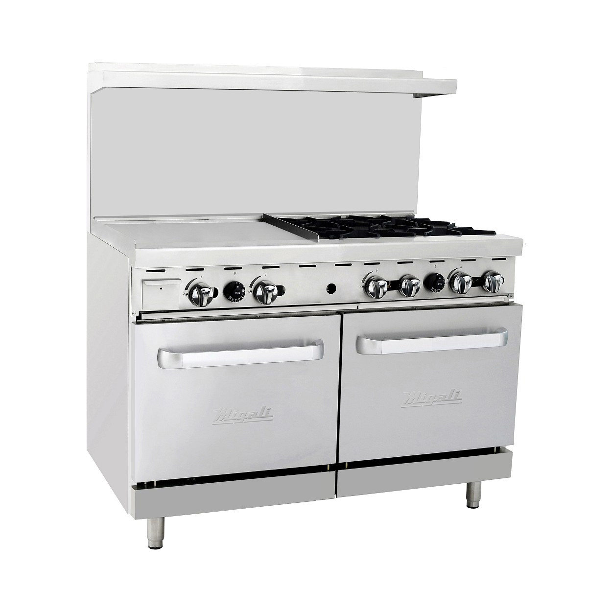 Migali CRO424GL 48" Gas Range With Griddle & Oven 4 Burners