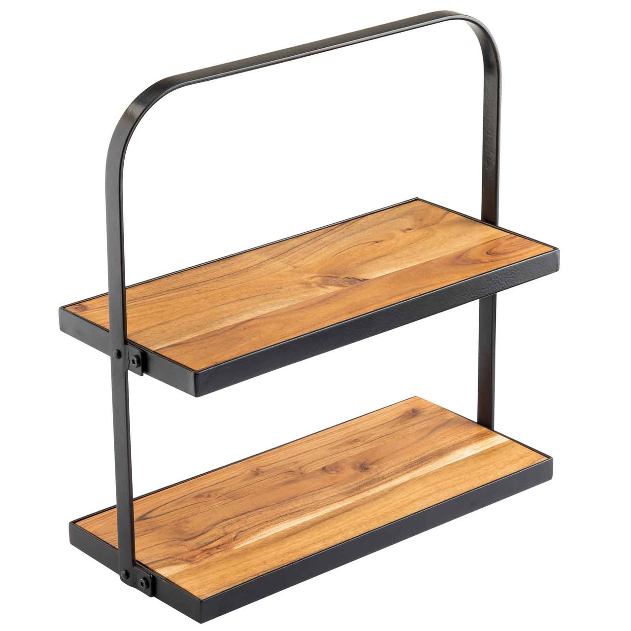 Tablecraft 10718 Rectangular Two-Tiered Display Stand, 17-3/10