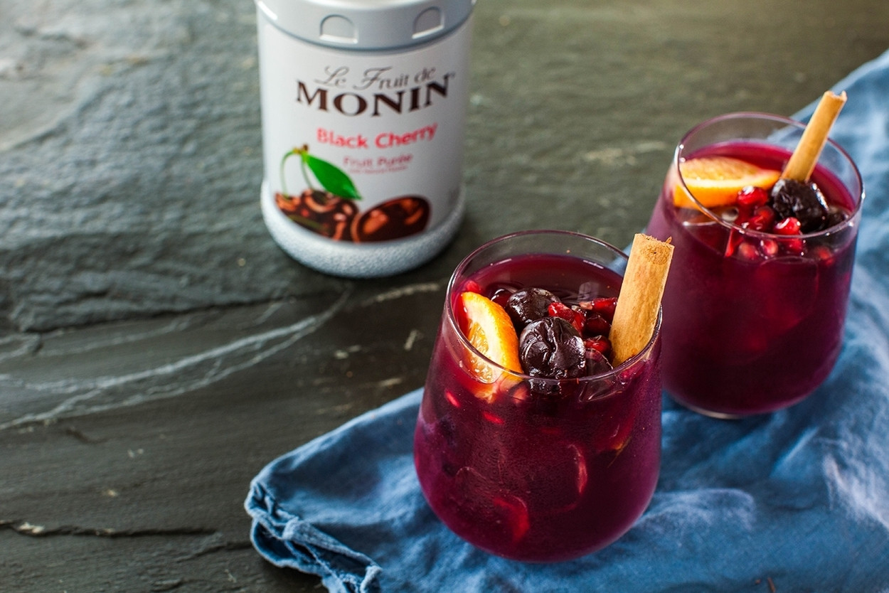 Monin Black Cherry Puree, 1 Liter - Win Depot