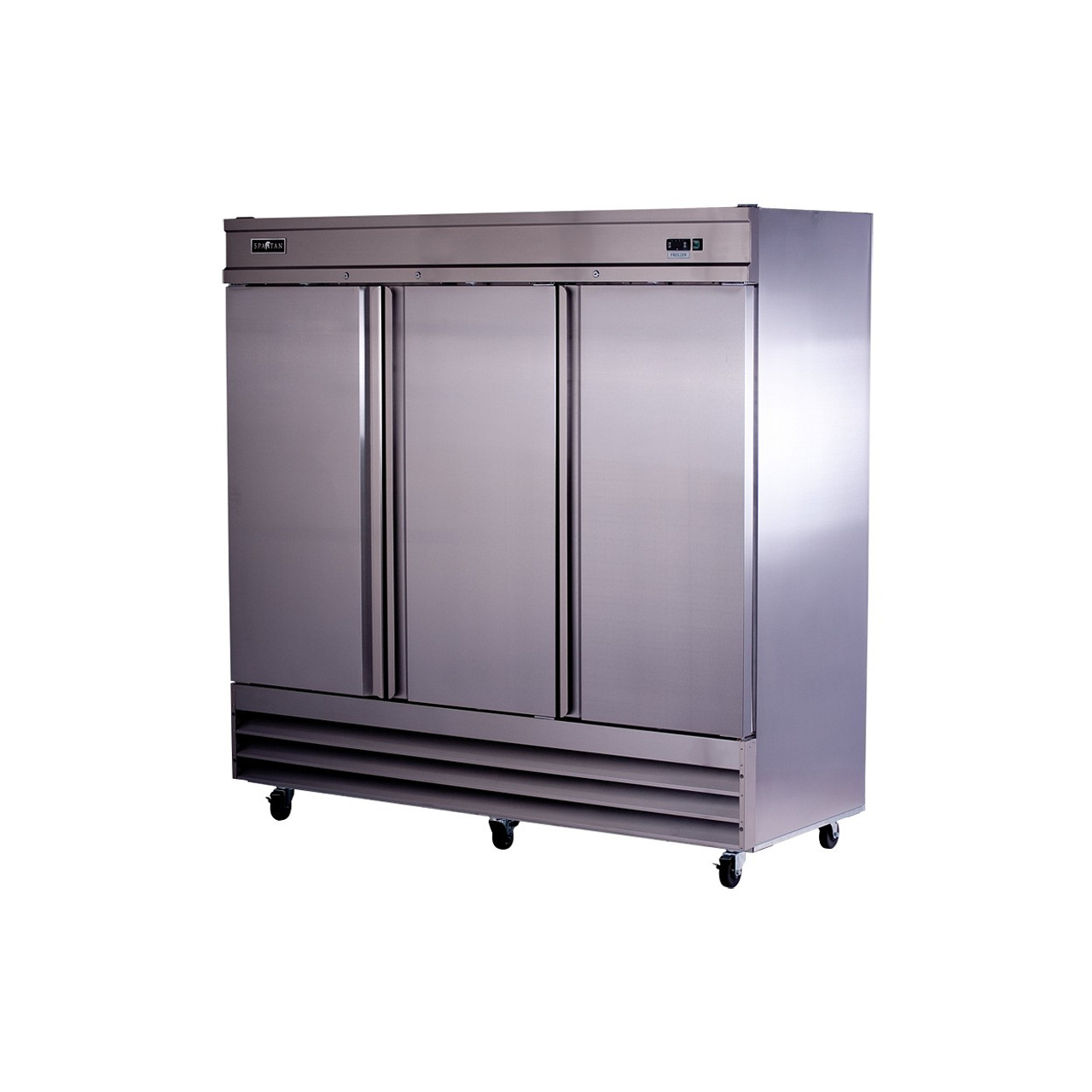 3 door reach in refrigerator