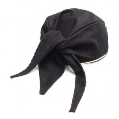 Chef Revival H020BK Chef's Scarf Hat, Fits All, Poly/Cotton, Black