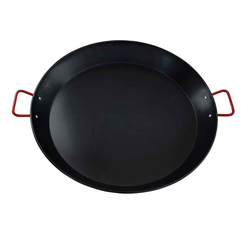 IMUSA 21.5in Carbon Steel Nonstick Paella Pan with Red Handles, Black - Thumbnail 2