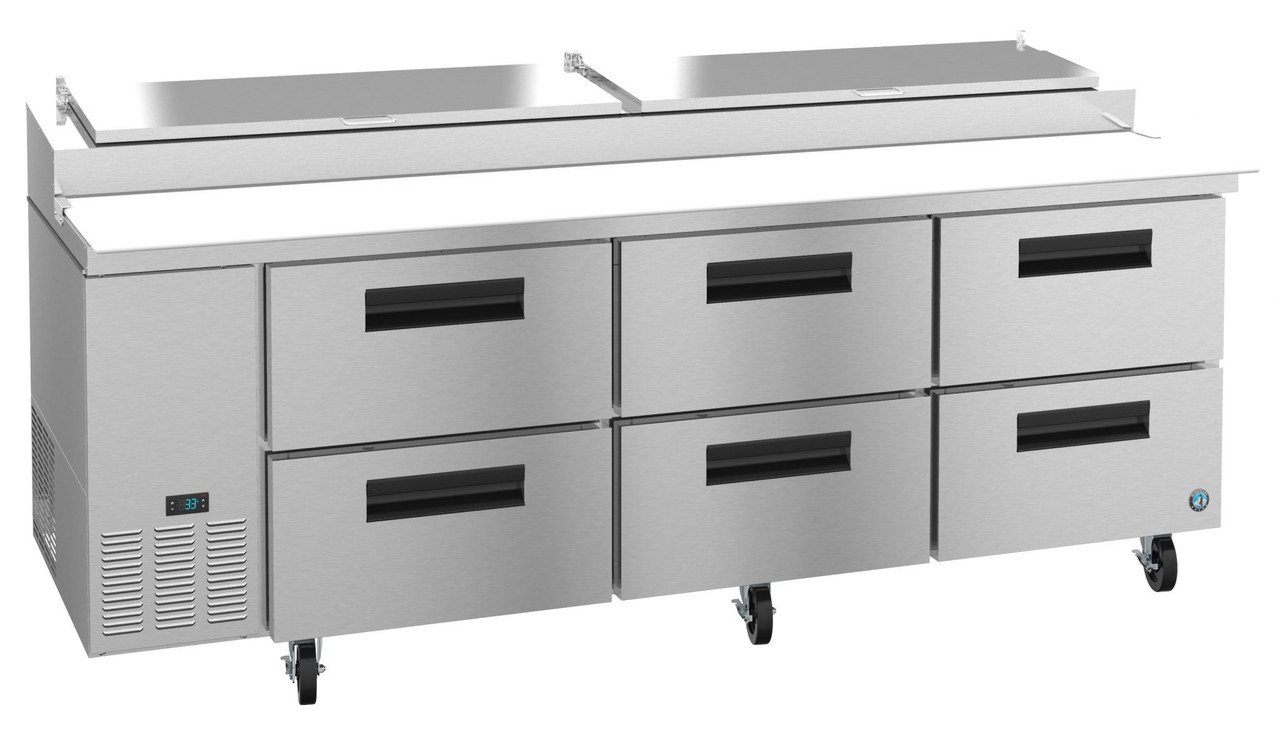 Hoshizaki Pr93a D6 Refrigerator Three Section Pizza Prep Table