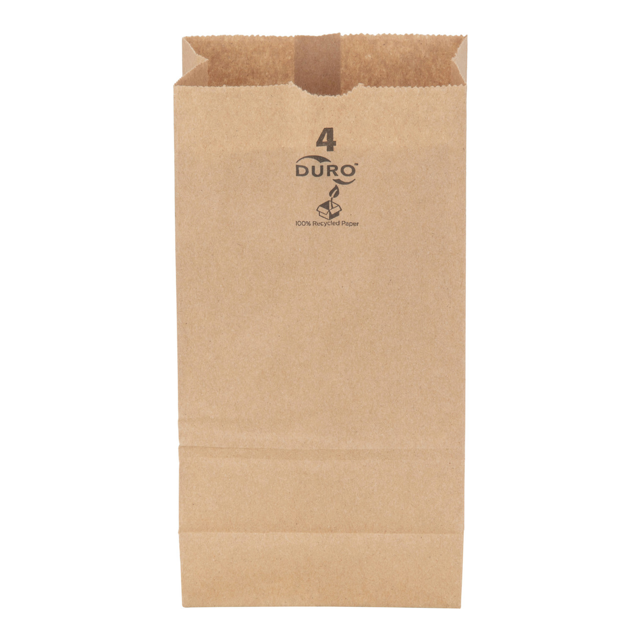 Duro 18404 Kraft 4 lb. Paper Grocery Bag - 500/Pack - Win Depot