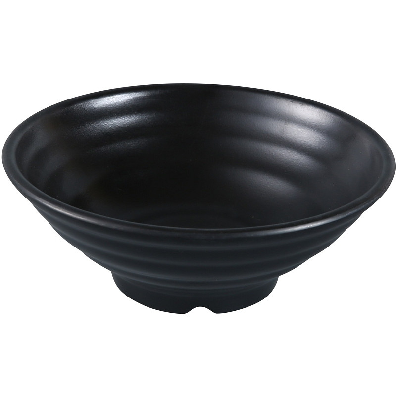 Yanco BP-3019 Black Pearl 48 oz. Round Melamine Bowl - Win Depot