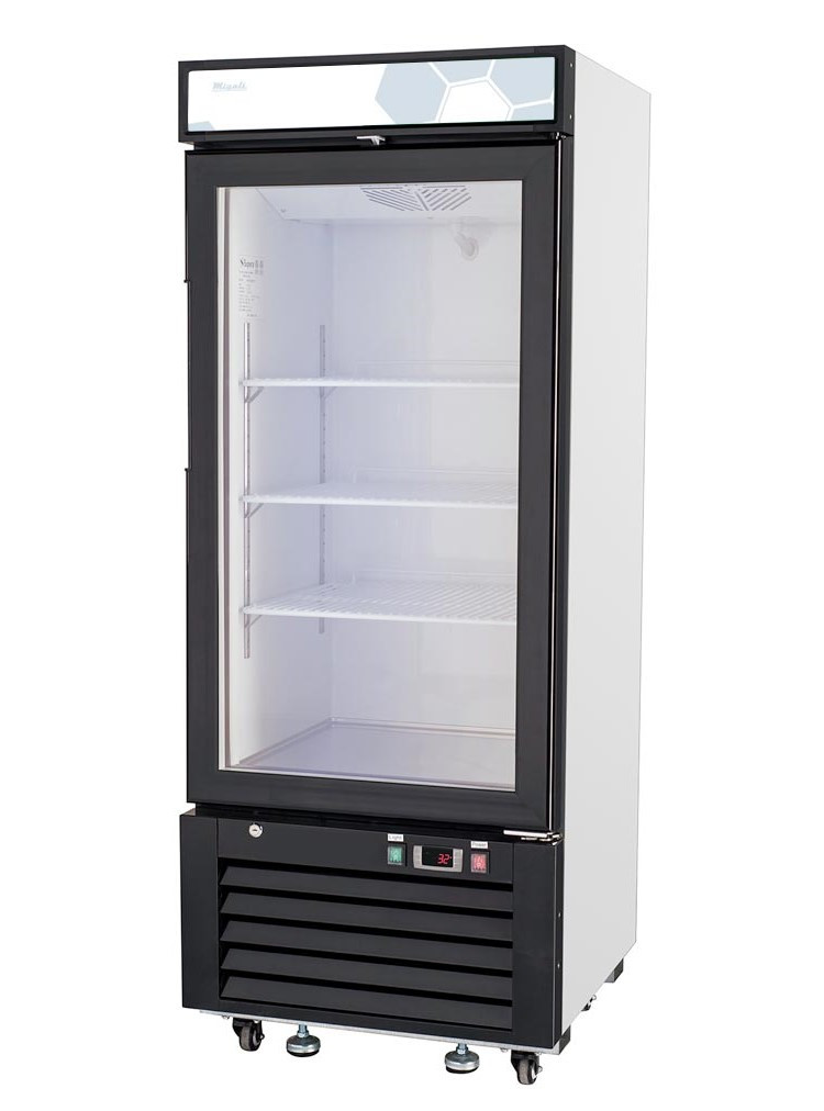 Migali C10RM 24" Glass Door Merchandiser Refrigerator, 1 Section, 10