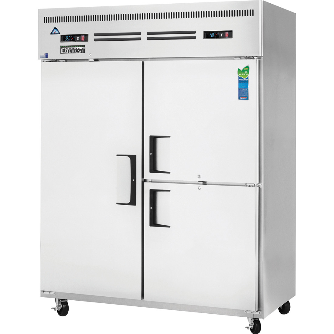 Everest Refrigeration ESWQ3 59" Two Section Full/Half Door Upright