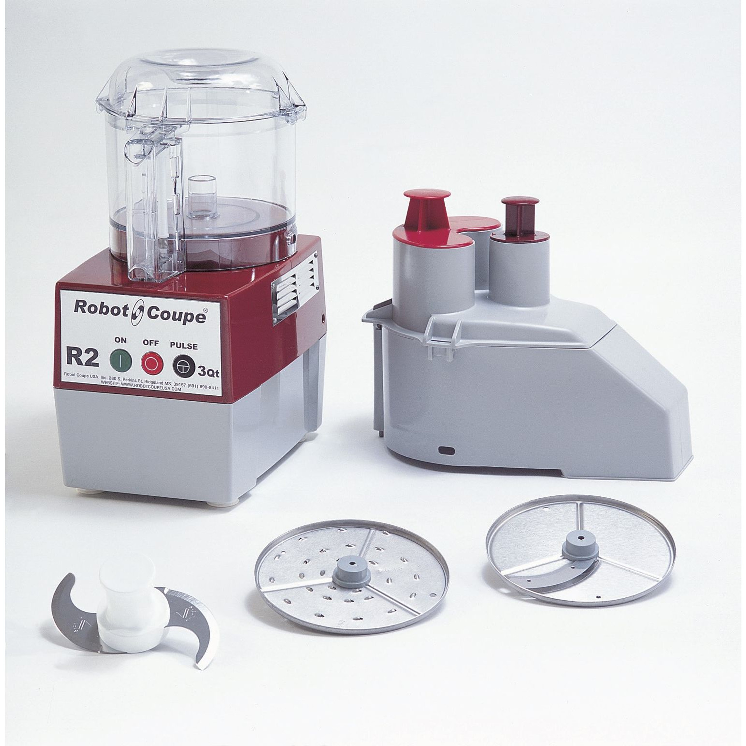 Robot Coupe R2NCLR Combination Continuous Feed Food Processor with 3 Qt. Clear Bowl 1 hp Win