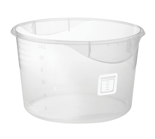 Rubbermaid 12 Qt. White Round Polyethylene Food Storage Container