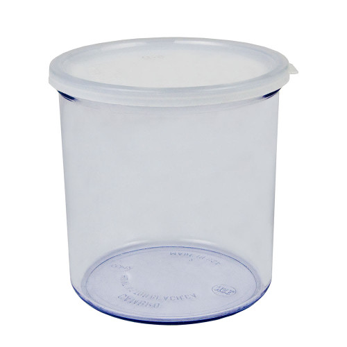 Cambro 1.2 Qt. Black Round Polypropylene Crock with Lid