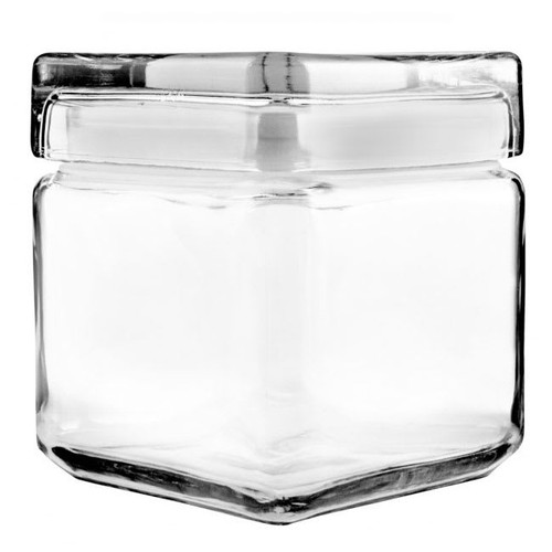 Tablecraft 10106 Spice Jar, 2 oz., Glass, Resealable Stainless Top