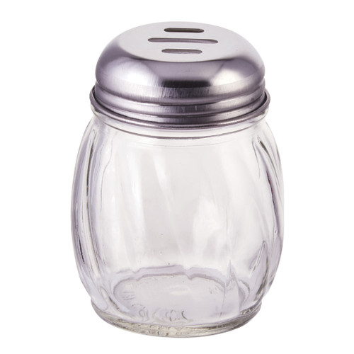 Winco Mushroom Top Paneled Salt and Pepper Shaker, 3 oz - Pack of 12