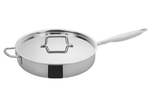 Winco SSET-5 Saute Pan, 5 quart, 12-3/8 , stainless steel - Win Depot