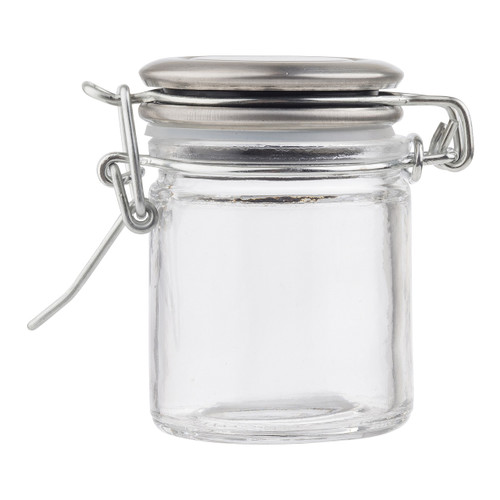 Tablecraft 10106 Spice Jar, 2 oz., Glass, Resealable Stainless Top - Win  Depot